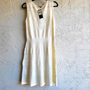 🟣RALPH LAUREN Color Ivory Sleeveless Knit Dress Size L